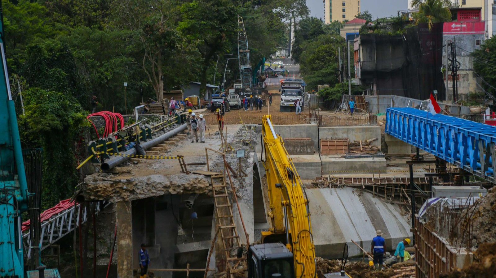 Area Kerja Diperluas Proyek Jembatan Otista Segera Pasang Balok Girder