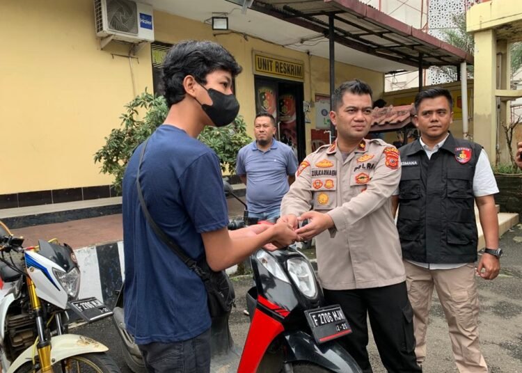 Diembat Debtcollector Gadungan Di Cileungsi, Motor Korban Dikembalikan Polisi
