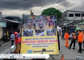 Longsor Jembatan Cikereteg Meluas Jalur Bogor – Sukabumi Mulai Ditutup Hari ini