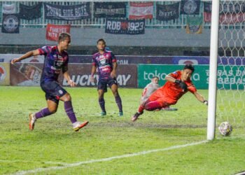 Gol Ketiga Persis Solo yang Diciptakan oleh Alexis Messidoro di injurie time babak kedua.