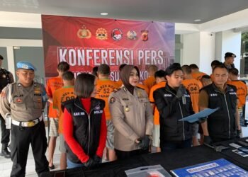 Polisi Bekuk 14 Pelaku Kasus Narkoba, 278 Paket Sabu Senilai Rp.800 Juta Turut Disita