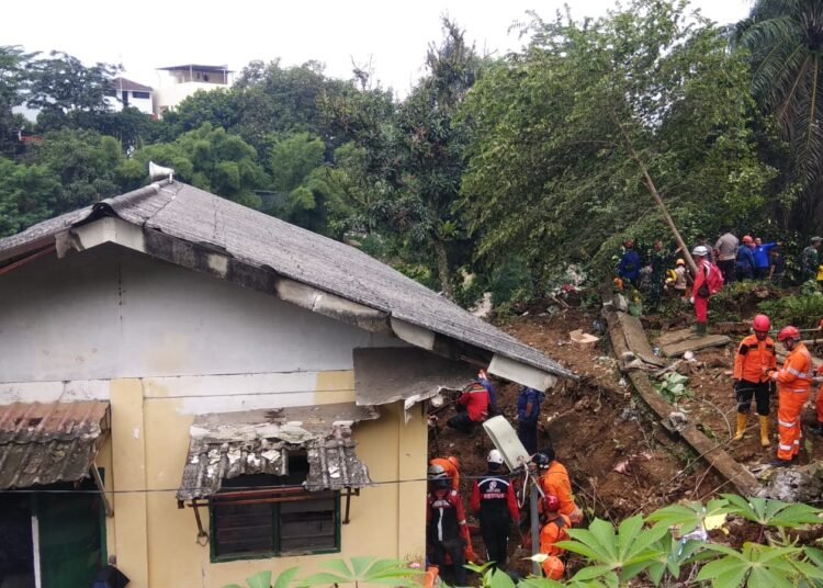 Lokasi longsor di Kampung Sirnasari, Kelurahan Empang, Kota Bogor