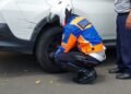 Parkir Sembarangan di Jl. Arsitek F. Silaban Bikin Macet, Petugas Dishub Lakukan Gembos Ban