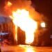 Mobil Box terbakar di Tol Jagorawi, Kamis 6 April 2023 malam.
