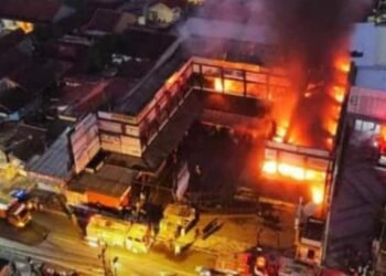 Korsleting Listrik, Komplek Pertokoan di Jalan Raya Dramaga Terbakar