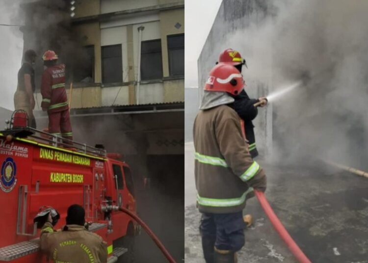 Korsleting Listrik Ruko Dua Lantai di Ciomas Hangus Dilalap Api