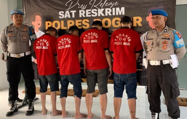 Empat Pelaku Curas Asal Bandung dan Cianjur Dibekuk di Jonggol