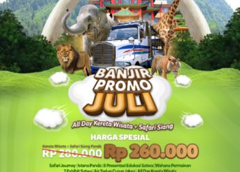 Banjir Promo Juli di Taman Safari Bogor, Ada Paket Keliling Kereta Wisata Free All Day!