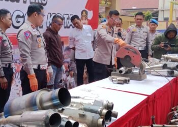 Lagi, Polisi Sita Ribuan Knalpot Brong di Kota Bogor