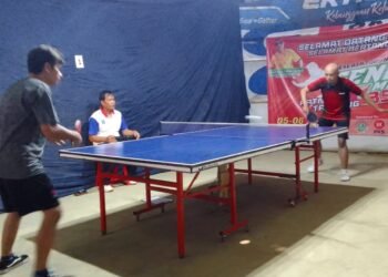 Sambut HUT RI Ke 78, PTM 35 Gelar Kejuaraan Tenis Meja