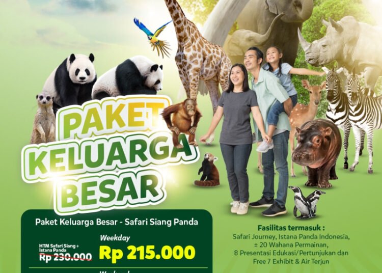 Buruan Booking, Gebyar Promo Tiket Taman Safari Spesial Paket Keluarga Besar, Segini Harganya!