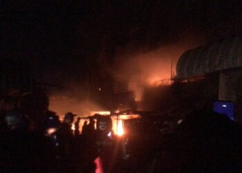 Kebakaran Pasar Leuwiliang, 12 Unit Mobil Damkar Diterjunkan