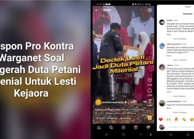 Humas Kementan Tanggapi Komentar Warganet Soal Anugerah Duta Petani Milenial Untuk Lesti