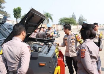 Polres Bogor Cek Kesiapan Kendaraan Dinas untuk Amankan Pilpres