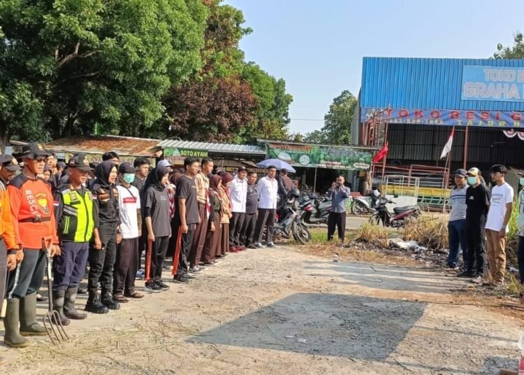 Momentum Hari Sumpah Pemuda, Katar Tajur Halang Bebersih Sampah di Jalan Bomang