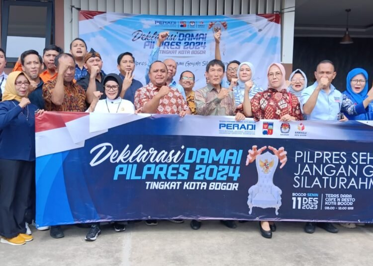 Peradi Kota Bogor Gandeng Insan Pers Gelar Deklarasi Damai Pilpres 2024