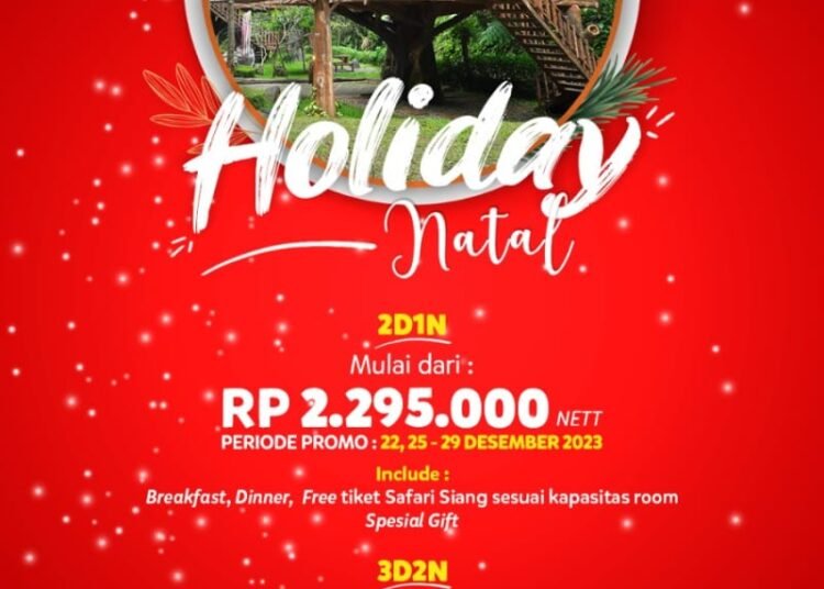 Paket Lengkap Menginap Malam Natal di Taman Safari Bogor, Mulai Rp2 Jutaan!