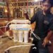 Uji coba water purifier di Situ Rawa Gede
