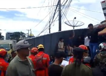 Lima Kendaraan Terlibat Kecelakaan Beruntun di Puncak