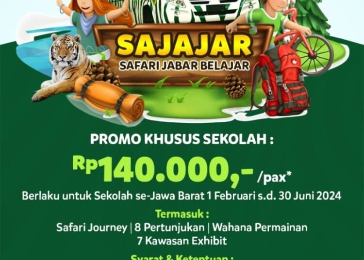 Promo Sajajar, Masuk Taman Safari Bogor Hanya Rp140 Ribu, Simak Syaratnya!