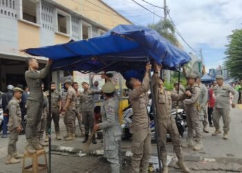 Penertiban PKL di Pasar Kebon Kembang Kota Bogor Diwarnai Kericuhan