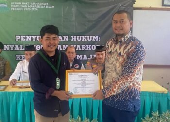 HMI Gandeng Polisi Beri Penyuluhan Bahaya Narkoba pada Pelajar SMP