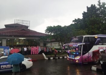 H-7 Lebaran, Polres Bogor Lepas 450 Pemudik Tujuan Jawa Tengah