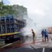 Pecah Ban, Truk Galon Air Mineral Terbakar di Tol Jagorawi