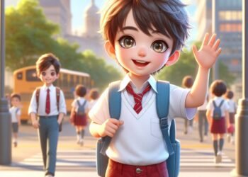 ilustrasi anak sekolah