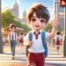 ilustrasi anak sekolah