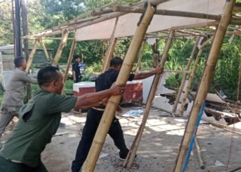 2 Lapak Warung Kopi Tak Berizin di Cibadak Dibongkar Satpol PP