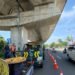 PJU di Jalan Solis Kolong Tol BORR Mulai Diperbaiki