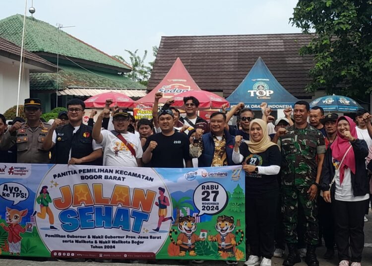 Syiarkan Pilkada Serentak dengan Jalan Sehat di Kecamatan Bogor Barat