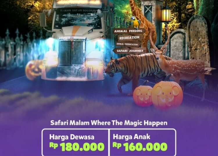 Safari Malam di Taman Safari Bogor Edisi Spesial Penutupan Halloween 2024, Catat Harga Tiket Masuknya!