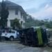 Pemotor Tewas Tertabrak Truk Hino yang Alami Rem Blong di Puncak