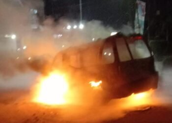 Sopir Angkot Leuwilang-Bubulak Alami Luka Bakar Usai Mobilnya Terbakar