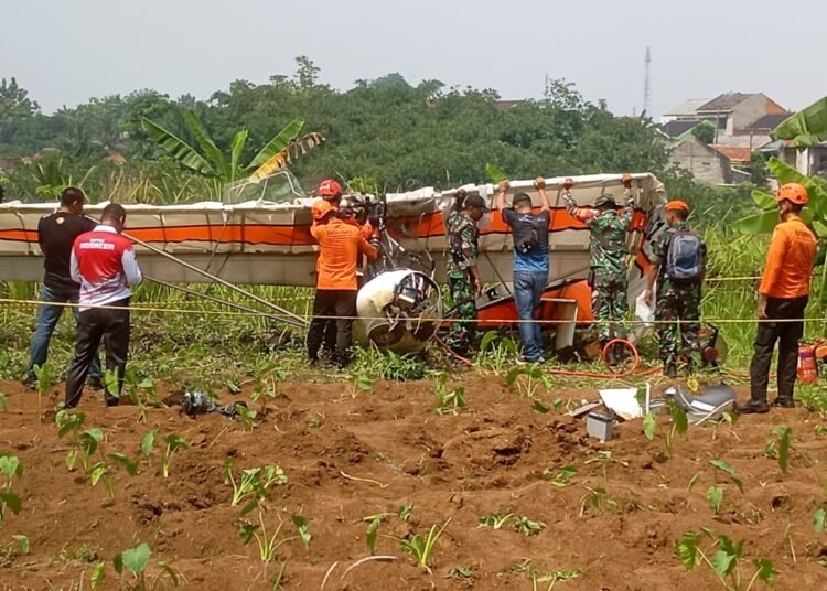 TNI AU Tegaskan Pesawat Jatuh di Ciampea Sudah Berizin dan Layak Terbang