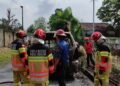 Angkot Terbakar di Bogor Tengah Usai Dipakai Belajar Nyetir