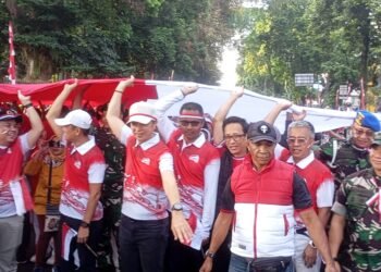 FMP 2025 : Lima Rangkaian Bendera Pancasila Sepanjang 1,2 Kilometer Membentang di Bogor 