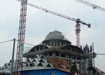 Ditarget Rampung Desember, Pembangunan Masjid Raya Pakansari Baru 57 Persen