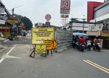 Rekayasa Lalin di Jalan Raya Tajur saat Pemasangan Girder Jembatan Cibalok 