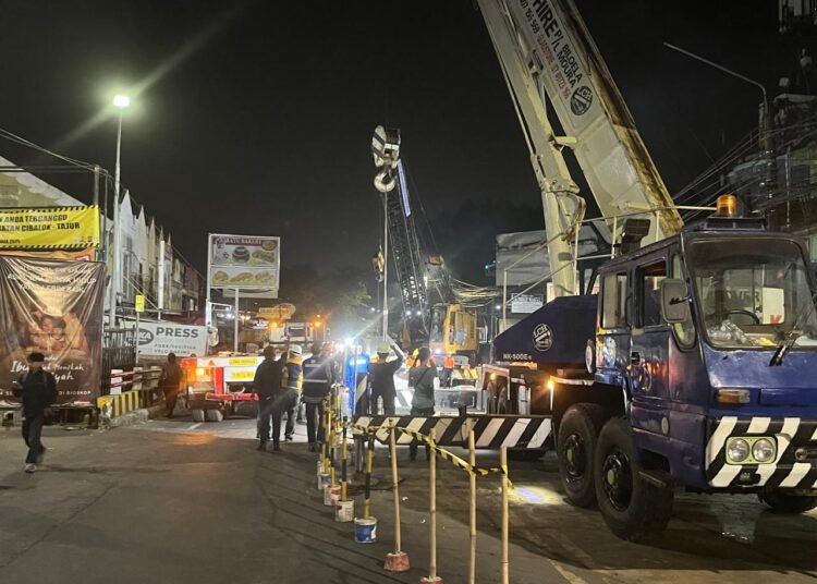 Pemasangan Girder Jembatan Cibalok Rampung, Jalan Raya Tajur Dibuka 
