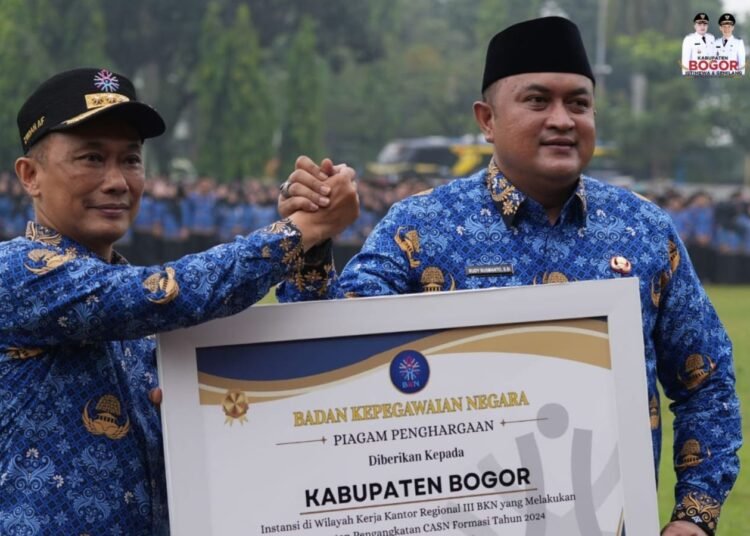 Di Bawah Komando Rudy Susmanto, Pemkab Bogor Raih Penghargaan dari BKN RI
