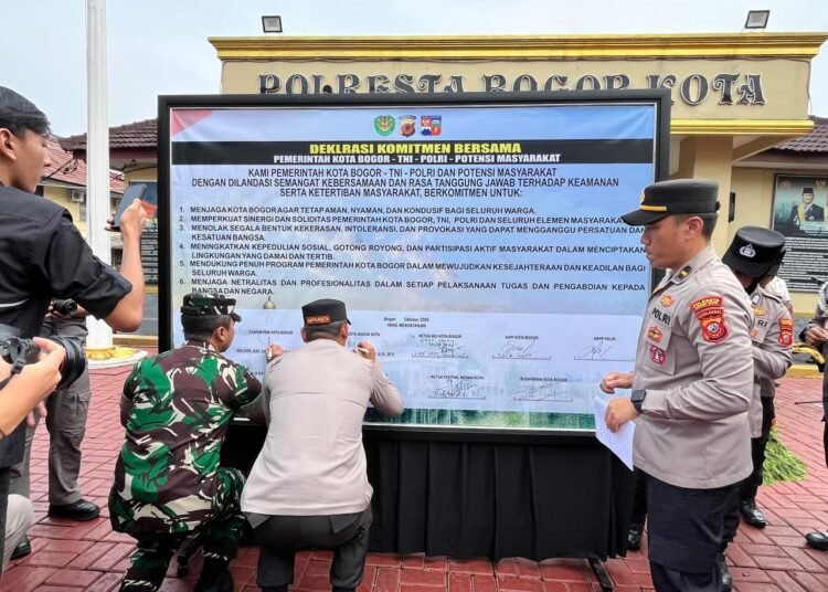 TNI-Polri dan Pemkot Bogor Deklarasikan Komitmen Jaga Kondusivitas 