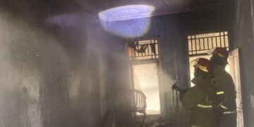 Kantor Desa Sukaharja Terbakar, Pegawai Panik Berhamburan