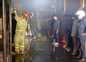 Kebakaran gudang di Citeureup Akibat Korsleting Listrik 