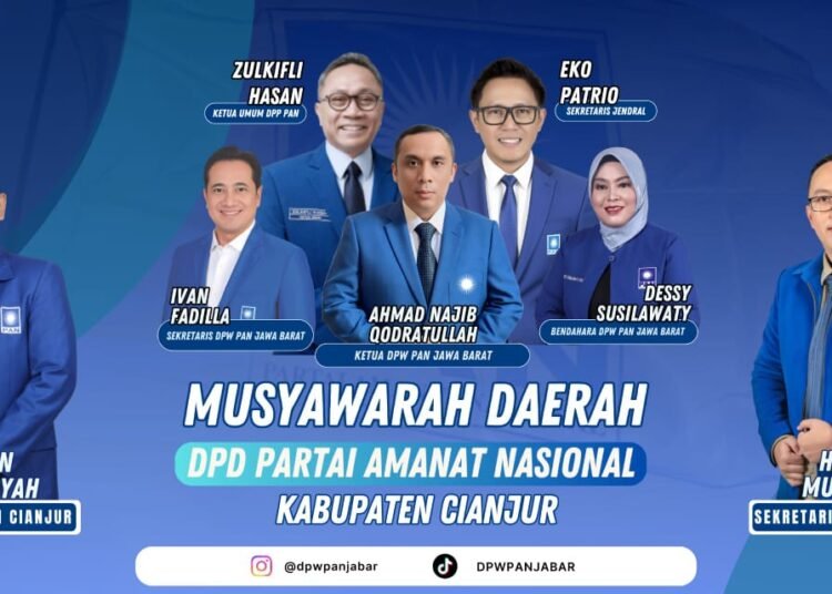 DPD PAN Cianjur Targetkan 3 Besar Pemilu 2029