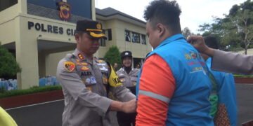 Program Ojek Kamtibmas Cianjur, 100 Pengemudi Online dan Pangkalan Deklarasi Jaga Keamanan