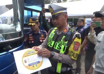 Operasi Keselamatan Lodaya 2026, Satlantas Polres Cianjur Ramp Check Angkutan Umum dan Barang