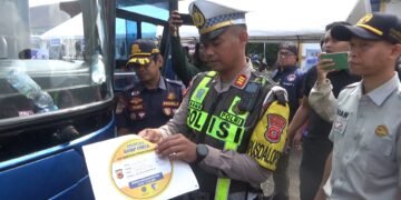 Operasi Keselamatan Lodaya 2026, Satlantas Polres Cianjur Ramp Check Angkutan Umum dan Barang